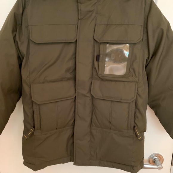 Gap Kids Winter Down Puffer Hooded Parka Jacket in Olive Green Size Large (10 ) - Picture 5 of 14
